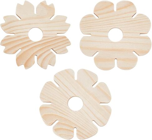 PH PandaHall 3 Styles Kumihimo Disk, 8 Slots Wood Braiding Disk Hand Rope Braiding Plate Weaving Plate Board Wooden Beading Cord Disc for Friendship Bracelets Knitting Crafting in Saudi Arabia
