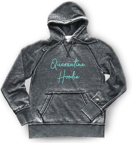 Quarantine Hoodie Shirt Quarantine and Chill Soft Comfortable Lightweight Quality Burnout Hooded Sweatshirt in Saudi Arabia