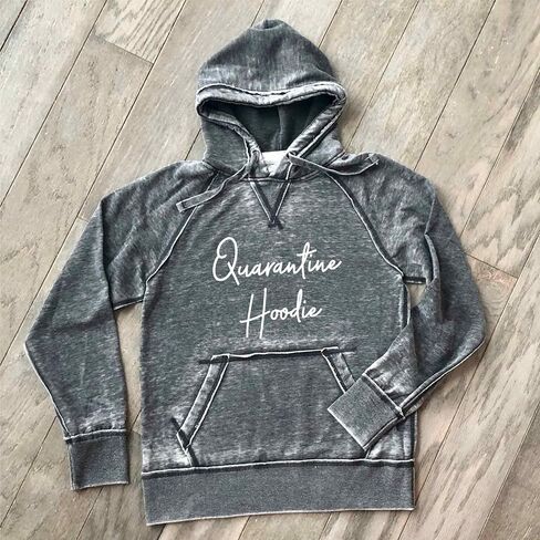 Quarantine Hoodie Shirt Quarantine and Chill Soft Comfortable Lightweight Quality Burnout Hooded Sweatshirt in Saudi Arabia