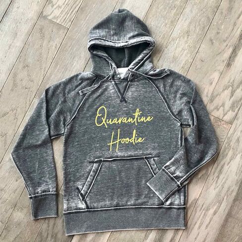 Quarantine Hoodie Shirt Quarantine and Chill Soft Comfortable Lightweight Quality Burnout Hooded Sweatshirt in Saudi Arabia
