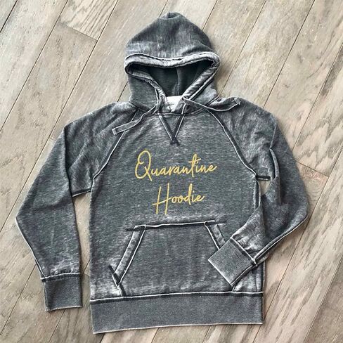 Quarantine Hoodie Shirt Quarantine and Chill Soft Comfortable Lightweight Quality Burnout Hooded Sweatshirt in Saudi Arabia