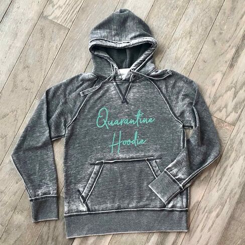 Quarantine Hoodie Shirt Quarantine and Chill Soft Comfortable Lightweight Quality Burnout Hooded Sweatshirt in Saudi Arabia