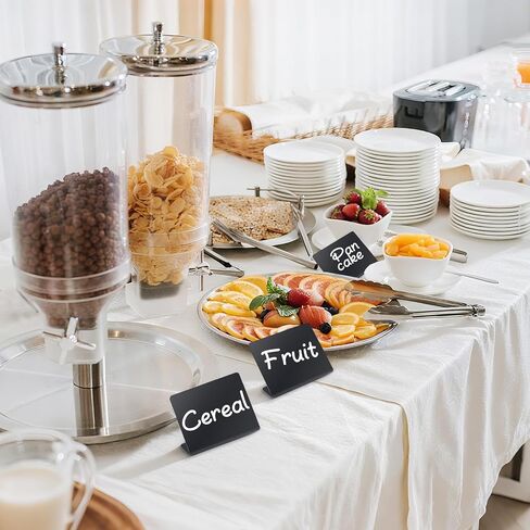 12pcs mini schalboard signs ، 4 "× 3" ملصقات طعام لبوفيه الحفلات ، لوحة تسجيلات الجدول القابلة لإعادة الاستخدام لحفلات الزفاف وحفلات أعياد الميلاد وعلامات لوحة الرسائل وتزيين الأحداث in Saudi Arabia