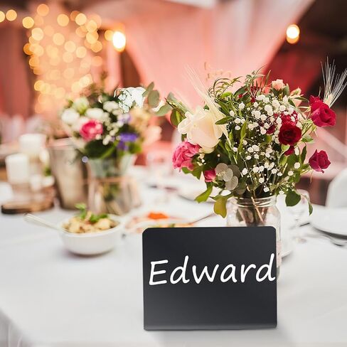 12pcs mini schalboard signs ، 4 "× 3" ملصقات طعام لبوفيه الحفلات ، لوحة تسجيلات الجدول القابلة لإعادة الاستخدام لحفلات الزفاف وحفلات أعياد الميلاد وعلامات لوحة الرسائل وتزيين الأحداث in Saudi Arabia