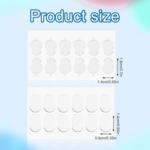 120pcs شريط لاصق لـ Sonny Baby ، Angel Hipper Sudd Oval Double -Side Pad Device ، Mini Figure مقاومة للماء غراء اللزجة اللزجة ، استبدال بديل للهاتف لزخرفة الدمى الزخرفية in Kuwait