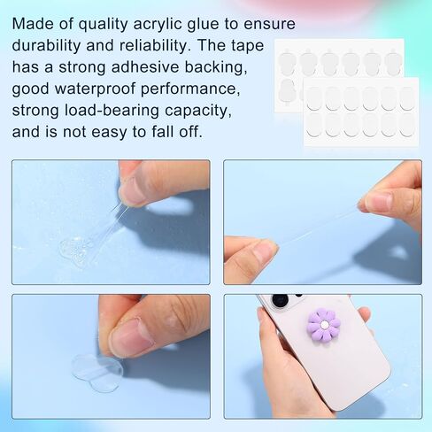 120pcs شريط لاصق لـ Sonny Baby ، Angel Hipper Sudd Oval Double -Side Pad Device ، Mini Figure مقاومة للماء غراء اللزجة اللزجة ، استبدال بديل للهاتف لزخرفة الدمى الزخرفية in Kuwait