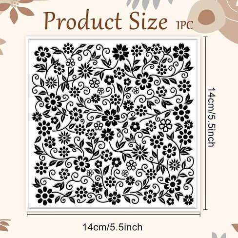CHGCRAFT Cartoon Bees Pattern Polymer Clay Texture Sheet Seamless Flowers Pattern Silicone Texture Mat for Polymer Clay Making Earrings Jewelry DIY Crafts 5.5 × 5.5 Inch in Saudi Arabia
