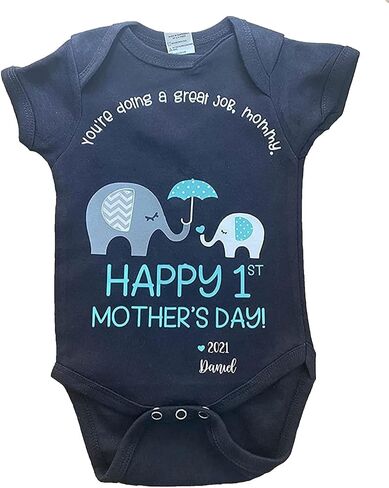Mother's Day personalized 1st Mother's Day Onesie/Custom Mother's Day gift/First Mother's Day/You're Doing a Great Job Mommy in Saudi Arabia