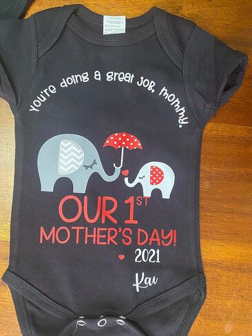 Mother's Day personalized 1st Mother's Day Onesie/Custom Mother's Day gift/First Mother's Day/You're Doing a Great Job Mommy in Saudi Arabia