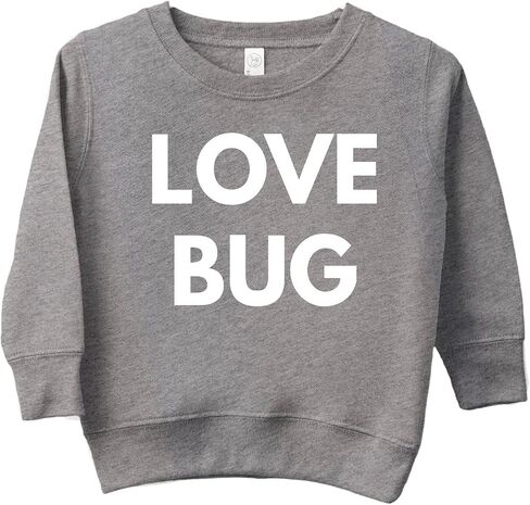 Baby Girl Boy Valentines Outfit Crew Neck Letter Print Sweatshirt Love bug Sweatshirt Outfit Toddler Kids Valentines Day Outfit in Saudi Arabia