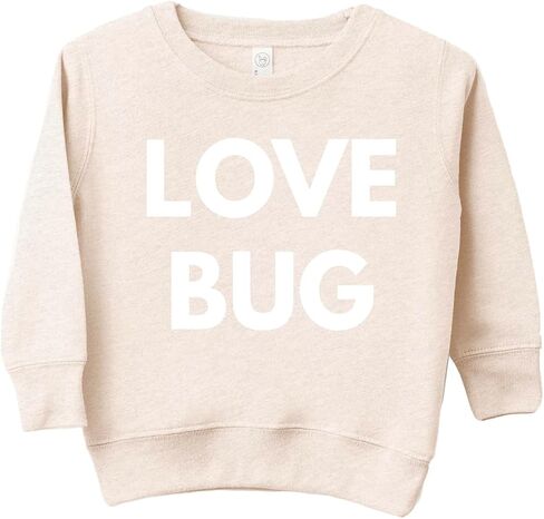 Baby Girl Boy Valentines Outfit Crew Neck Letter Print Sweatshirt Love bug Sweatshirt Outfit Toddler Kids Valentines Day Outfit in Saudi Arabia