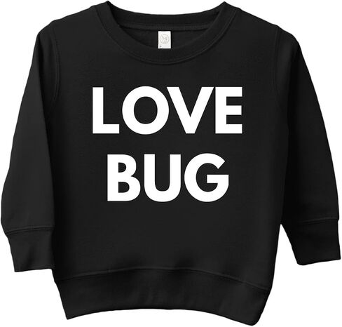 Baby Girl Boy Valentines Outfit Crew Neck Letter Print Sweatshirt Love bug Sweatshirt Outfit Toddler Kids Valentines Day Outfit in Saudi Arabia