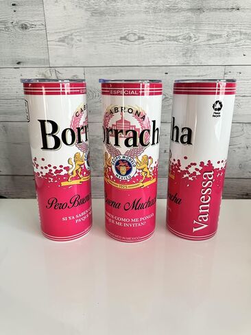 كأس بوراشا مع الاسم ، بورراشا Tumbler Borracha Pero Buena Muchacha من الفولاذ المقاوم للصدأ ، كأس بورشا مضحك مع الاسم ، Si ya saben como me pongo pa que me invitan ، 20oz tumbler with lid in Kuwait