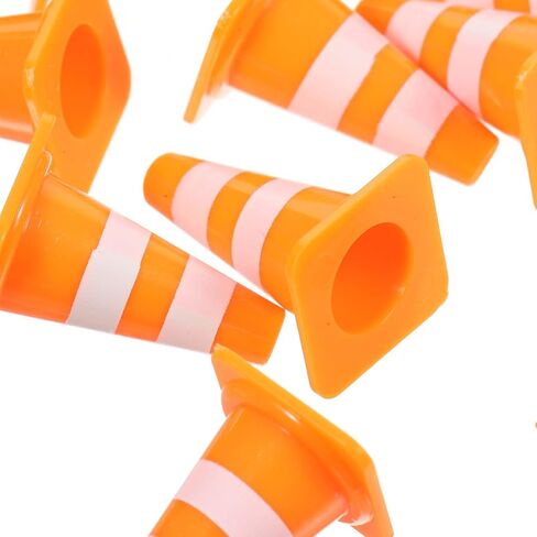 Toyandona 50pcs Mini Traffic Cons - 1 بوصة علامات على الطرق البلاستيكية - ألعاب مرور مصغرة مصغرة مخاريط سلامة برتقالية لألعاب البناء الحواجز الطبيعية الحزب in Kuwait
