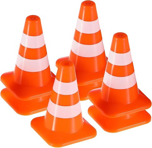 Gatuida 7pcs Mini Traffic Cones ، علامات وقوف السيارات على طريق محاكاة صغيرة ، لعبة برتقالية بلاستيكية حاجز على طراز الأطفال. in Saudi Arabia