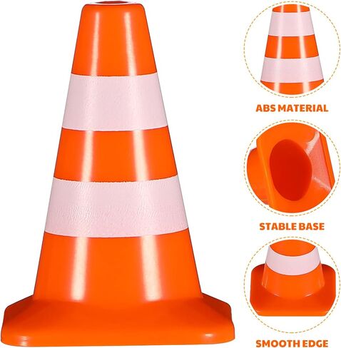 Gatuida 7pcs Mini Traffic Cones ، علامات وقوف السيارات على طريق محاكاة صغيرة ، لعبة برتقالية بلاستيكية حاجز على طراز الأطفال. in Saudi Arabia