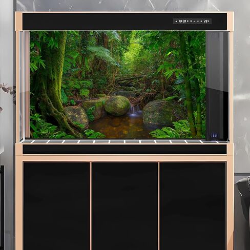 Rock Wall Reptile Habitat Background Greenery-Infused Room Vertical Moss Wall Terrarium Background Nature's Embrace Tropical Green Plants Fish Tank Background Moss Wall Aquarium Background 24x16in in Saudi Arabia