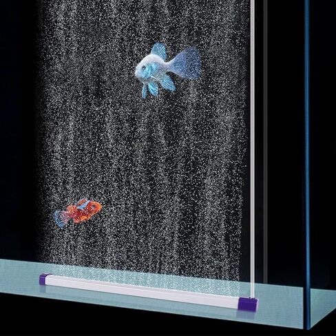 hygger 16.9 Inch Long Aquarium Bubble Bar, Ultra-Fine Quiet Oxygen Diffuser Bubble Curtain Wall, Self-Sinking Design Fish Tank Bubbler Decorations for Freshwater Saltwater in Saudi Arabia