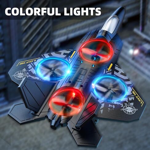 Foam Remote Control Airplane for Kids 8-12, 2.4 GHz RC Plane with Colorful Lights, 360° Flips & Stunt Roll, RC Airplane Toy for Boys and Girls Ages 8-16, Gift for Kids and Adults in Saudi Arabia