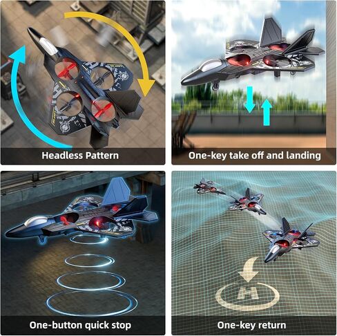 Foam Remote Control Airplane for Kids 8-12, 2.4 GHz RC Plane with Colorful Lights, 360° Flips & Stunt Roll, RC Airplane Toy for Boys and Girls Ages 8-16, Gift for Kids and Adults in Saudi Arabia