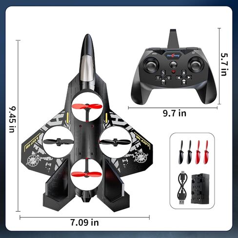 Foam Remote Control Airplane for Kids 8-12, 2.4 GHz RC Plane with Colorful Lights, 360° Flips & Stunt Roll, RC Airplane Toy for Boys and Girls Ages 8-16, Gift for Kids and Adults in Saudi Arabia