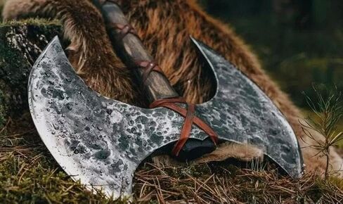 40 "اثنان من فأس Berserker الكبير ، محاور نورس كبيرة ، على الطراز الاسكندنافي Viking Dane Ax Beaded ، معركة فايكنغ الوظيفية (اثنان من الفأس الكبير ذات الرأس المزدوج) in Saudi Arabia