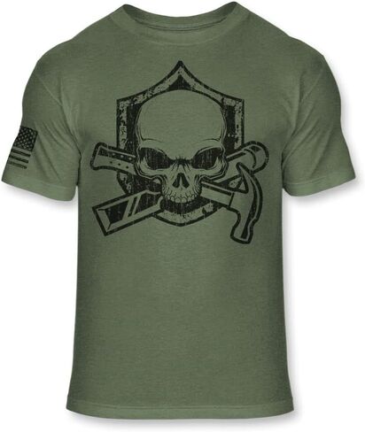 قميص جمجمة Carpenter Reaper - تي شيرت Carpentry Jolly Roger - Tee Crossbones Skull - A165 in Saudi Arabia