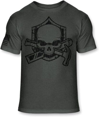 قميص جمجمة Carpenter Reaper - تي شيرت Carpentry Jolly Roger - Tee Crossbones Skull - A165 in Saudi Arabia