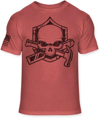 قميص جمجمة Carpenter Reaper - تي شيرت Carpentry Jolly Roger - Tee Crossbones Skull - A165 in Saudi Arabia