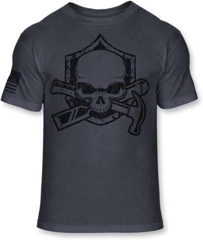 قميص جمجمة Carpenter Reaper - تي شيرت Carpentry Jolly Roger - Tee Crossbones Skull - A165 in Saudi Arabia