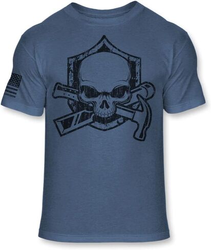 قميص جمجمة Carpenter Reaper - تي شيرت Carpentry Jolly Roger - Tee Crossbones Skull - A165 in Saudi Arabia