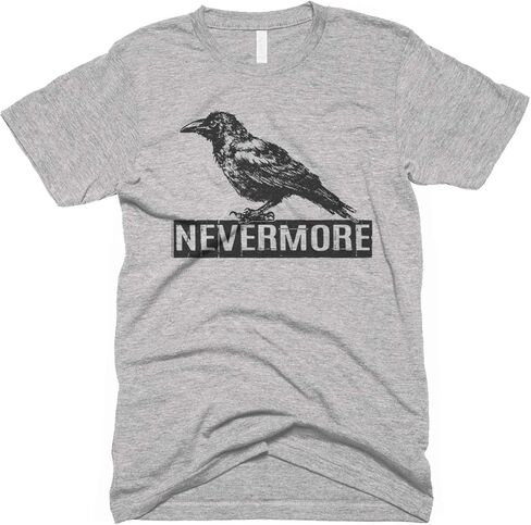 Nevermore T-Shirt ، قميص Raven ، Edgar Allan Poe ، هدية جديدة ، تي شيرت الفكاهة in Saudi Arabia