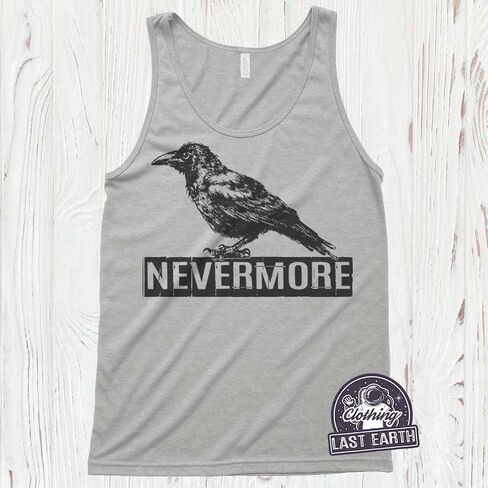 Nevermore T-Shirt ، قميص Raven ، Edgar Allan Poe ، هدية جديدة ، تي شيرت الفكاهة in Saudi Arabia