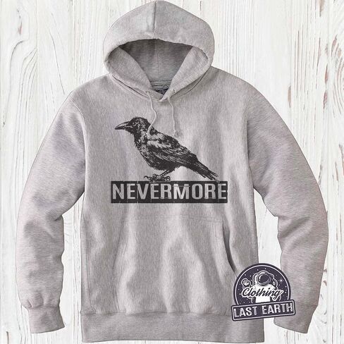 Nevermore T-Shirt ، قميص Raven ، Edgar Allan Poe ، هدية جديدة ، تي شيرت الفكاهة in Saudi Arabia