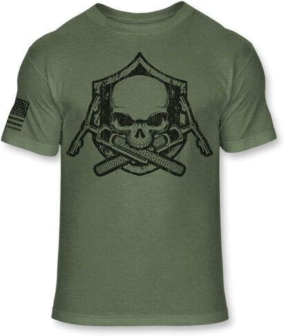 Mt Bike Grim Reaper Skull Shirt - Mt. Biker Jolly Roger Skull T-Shirt - Mountain Biking Skull Crossbones Tee - A164 in Saudi Arabia