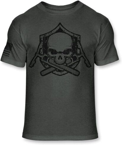 Mt Bike Grim Reaper Skull Shirt - Mt. Biker Jolly Roger Skull T-Shirt - Mountain Biking Skull Crossbones Tee - A164 in Saudi Arabia