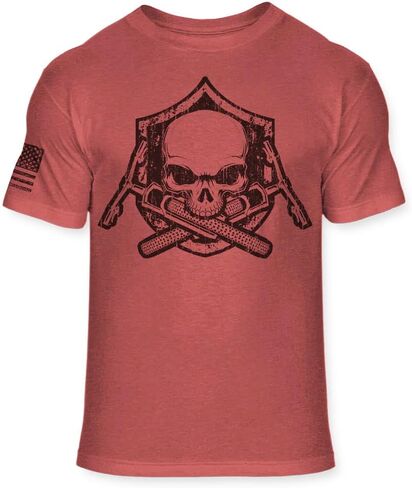 Mt Bike Grim Reaper Skull Shirt - Mt. Biker Jolly Roger Skull T-Shirt - Mountain Biking Skull Crossbones Tee - A164 in Saudi Arabia