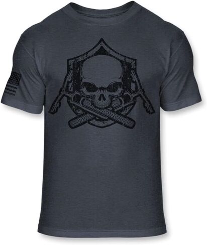 Mt Bike Grim Reaper Skull Shirt - Mt. Biker Jolly Roger Skull T-Shirt - Mountain Biking Skull Crossbones Tee - A164 in Saudi Arabia