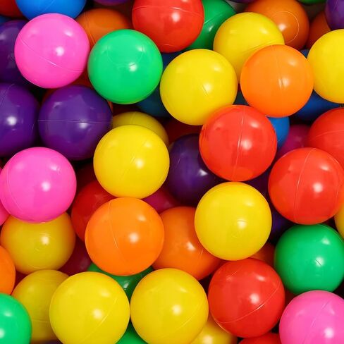 كرات حفرة الكرة للأطفال الصغار: 50 كرات غير سامة ملونة-خالية من BPA وخالية من الفثالات ومقاومة سحق ، 2.2 بوصة ، لعبة مثالية للبنين والبنات ، مثالية للعب الكرة. in Kuwait