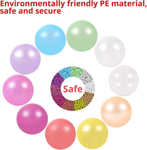 كرات الكرة النجمية في Starbolo-حزمة من 100 200 500 1000 كرات معكرون BPA & Phthalate مجانية غير سامة للسحق كرات بلاستيكية ناعمة للاصطدام لمدة 1-5 سنوات. in Kuwait