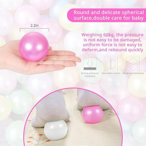 كرات الكرة النجمية في Starbolo-حزمة من 100 200 500 1000 كرات معكرون BPA & Phthalate مجانية غير سامة للسحق كرات بلاستيكية ناعمة للاصطدام لمدة 1-5 سنوات. in Kuwait