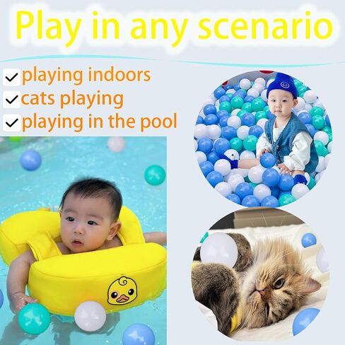 Vivavolt Ball Pit Balls 100 - فثالات آمن مجاني BPA كرات الكرة المجانية للحفر للأطفال الصغار ، وألوان زاهية 2.2 بوصة سحق الكرات البلاستيكية ، لحفرة الكرة ، والطفل الصغار ، ونفق الأطفال. in Kuwait