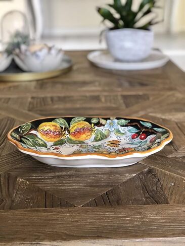 Ceramiche d'Arte Parrini - الفخار الفني للسيراميك الإيطالي يقدم صينية مركزية صينية مصنوعة في إيطاليا توسكان فلورنسا in Saudi Arabia