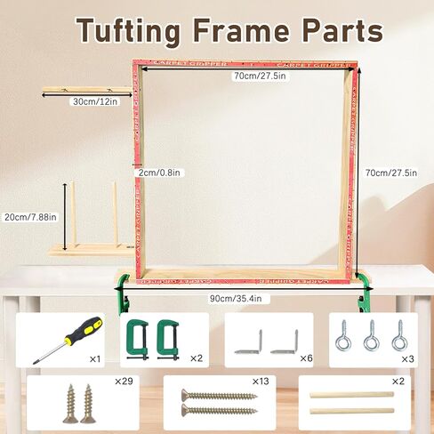 XDTime Wooden Tufting Frame 31.5 "X31.5" Make Make Kit للمسدس الكهربائي TUFTIN in Kuwait