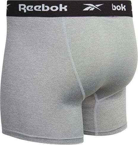 Reebok Mens Underwear Boxer Briefs - 6 Pack Stretch Performance Moisture Wicking Boxers for Men with Contour Pouch, 6" Inseam in Saudi Arabia