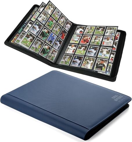 1024 CATERS TRADING CARD BINDER ، Premium Card Binder 16 Pocket ، ألبوم مجموعة البطاقات القوية ، حماية جودة المحفوظات وعمود الفقري المضاد للانزلاق لـ TCG ، MTG ، بطاقات رياضية (أسود) in Kuwait