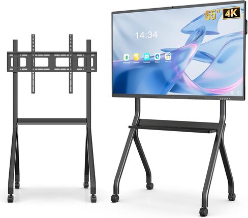 65 Inch Interactive Whiteboard, 4K Smart Board, Touchscreen Built in Ultra High Definition Camera Open App Ecosystem, Presentation Electronic Smart Board for Classroom Home Office (With Stand) in Kuwait