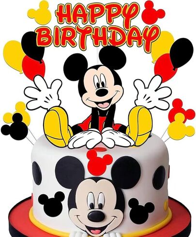Birthday Cake Toppers, Cute Mouse Cake Decorations, Cartoon Themed Cupcake Topper, Birthday Party Supplies (Pink) in Saudi Arabia