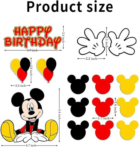Birthday Cake Toppers, Cute Mouse Cake Decorations, Cartoon Themed Cupcake Topper, Birthday Party Supplies (Pink) in Saudi Arabia