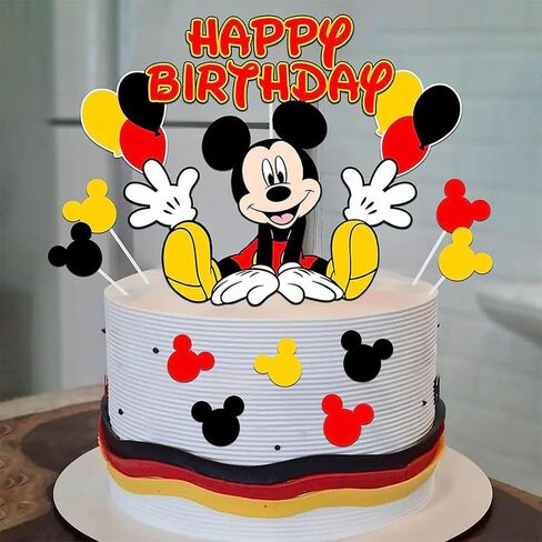 Birthday Cake Toppers, Cute Mouse Cake Decorations, Cartoon Themed Cupcake Topper, Birthday Party Supplies (Pink) in Saudi Arabia